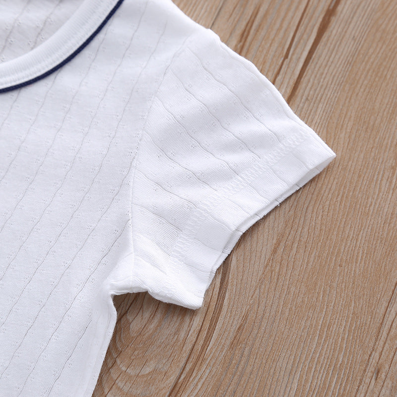 Baby Kid Boys Net Cotton Short Sleeve T-shirt Bears 3 Pack - Little Kooma