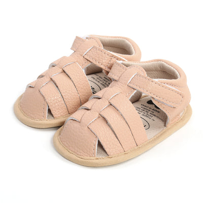 Baby Boy Girl Anti-slip PU Leather Sandals Magic Tape - Little Kooma