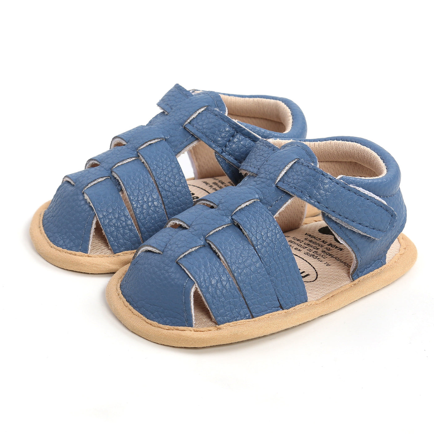 Baby Boy Girl Anti-slip PU Leather Sandals Magic Tape - Little Kooma