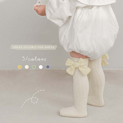 Baby Kid Girls Knee Bowtie Socks - Little Kooma
