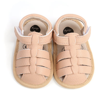 Baby Boy Girl Anti-slip PU Leather Sandals Magic Tape - Little Kooma