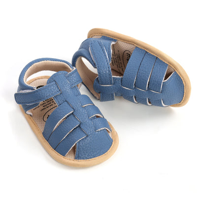 Baby Boy Girl Anti-slip PU Leather Sandals Magic Tape - Little Kooma