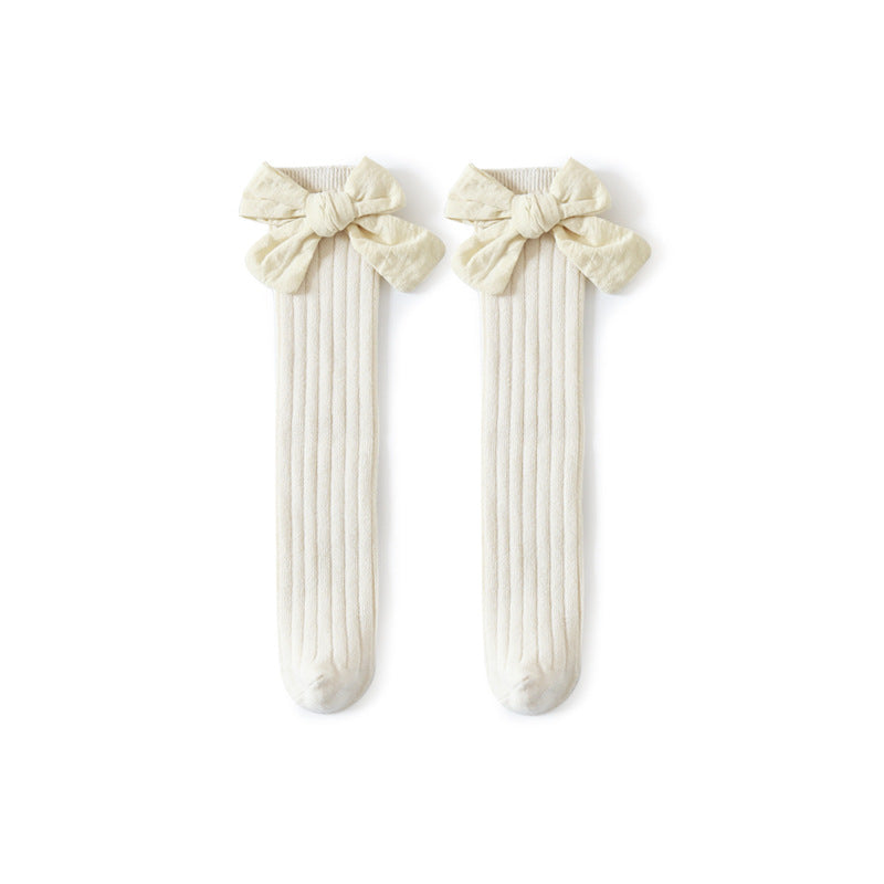 Baby Kid Girls Knee Bowtie Socks - Little Kooma
