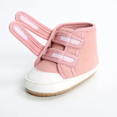 Baby Boy Girl Corduroy Shoes Magic Tape Anti-slip High Sneakers - Little Kooma