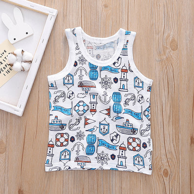 Baby Kid Boys Vest Ocean World 3 Pack - Little Kooma