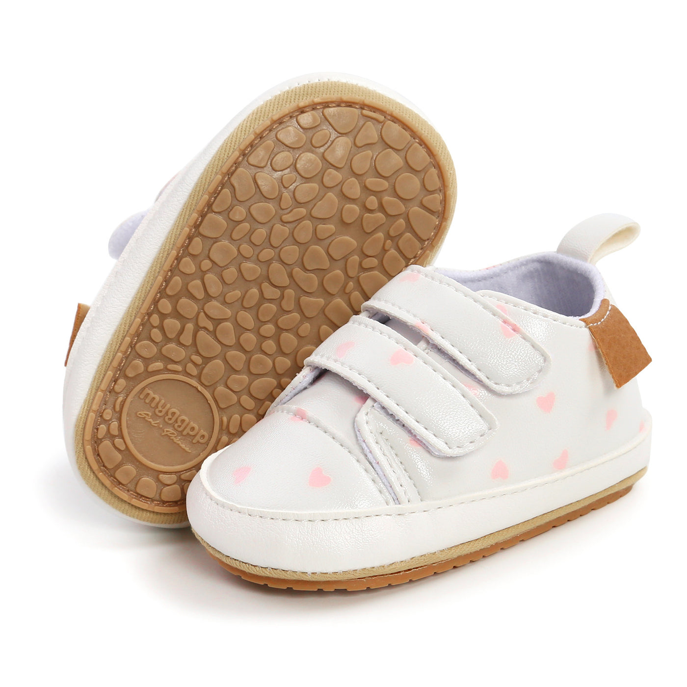 Baby Boy Girl PU Leather Shoes Magic Tape Anti-slip Sneakers - Little Kooma