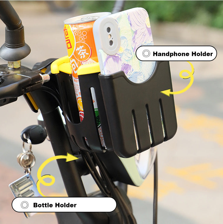 Universal Stroller Cup Holder w Handphone Holder 2-in-1 Stroller Accessories Bike Treadmill Wheelchair Water Bottle Holder - Little Kooma