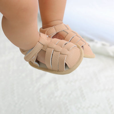 Baby Boy Girl Anti-slip PU Leather Sandals Magic Tape - Little Kooma