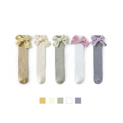 Baby Kid Girls Knee Bowtie Socks - Little Kooma