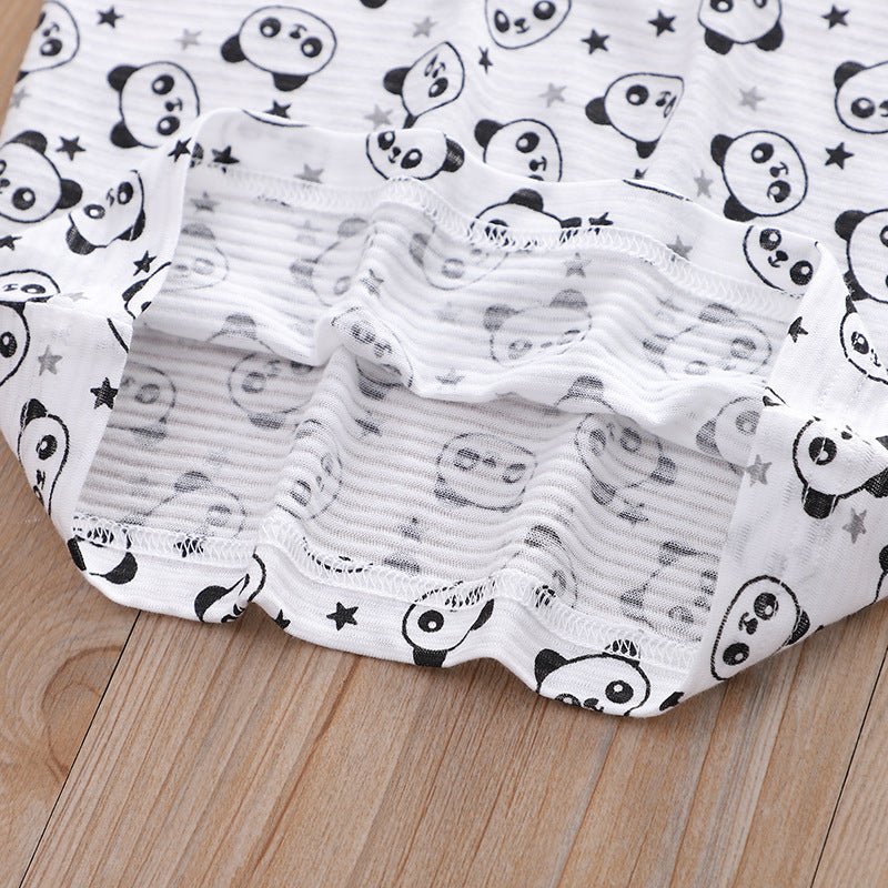 Baby Kid Boys Cotton Vest Panda 3 Pack - Little Kooma