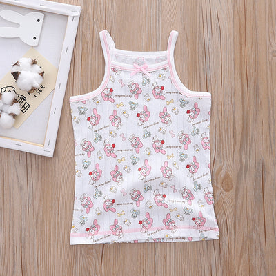 Baby Kid Girls Net Cotton Camisole Vest Bunny 3 Pack - Little Kooma