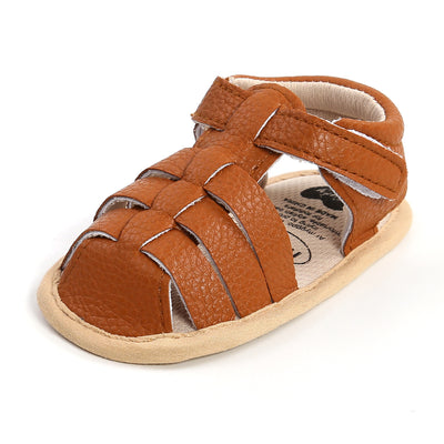 Baby Boy Girl Anti-slip PU Leather Sandals Magic Tape - Little Kooma