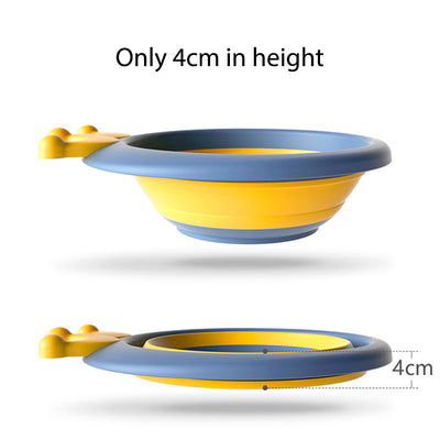Baby Kids Crown Collapsible Foldable Portable Wash Basin Folding Baby Bath Face Bottom Feet Wash Basin - Little Kooma