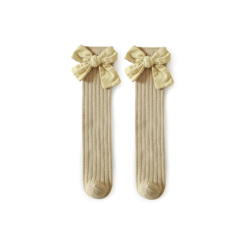 Baby Kid Girls Knee Bowtie Socks - Little Kooma