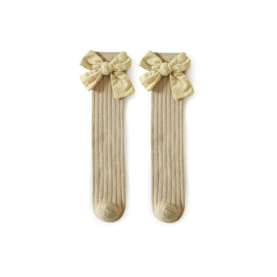 Baby Kid Girls Knee Bowtie Socks - Little Kooma