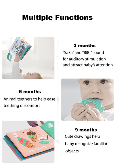 Babycare Baby Cloth Book & Teethers Early Educational Toys BPA Free - Little Kooma