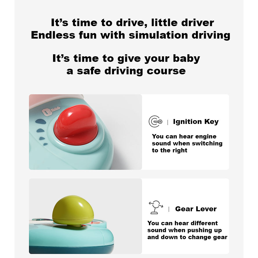 Babycare Baby Steering Wheel Driving Toy - Little Kooma