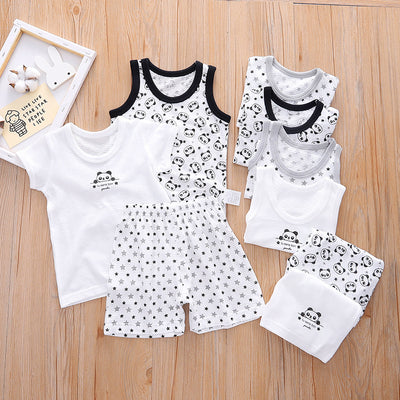 Baby Kid Boys Cotton Vest Panda 3 Pack - Little Kooma