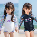 Baby Kids Girl's Mermaid One Piece Long Sleeves Swimming Suit n Free Cap 907060 - Little Kooma