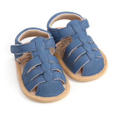 Baby Boy Girl Anti-slip PU Leather Sandals Magic Tape - Little Kooma