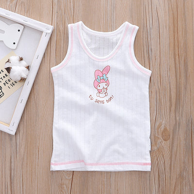 Baby Kid Girls Net Cotton Vest Bunny 3 Pack - Little Kooma