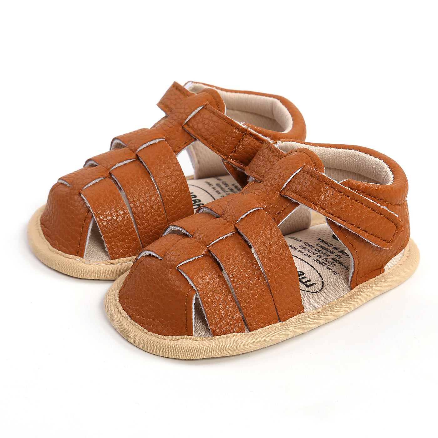 Baby Boy Girl Anti-slip PU Leather Sandals Magic Tape - Little Kooma