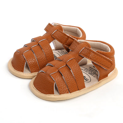 Baby Boy Girl Anti-slip PU Leather Sandals Magic Tape - Little Kooma