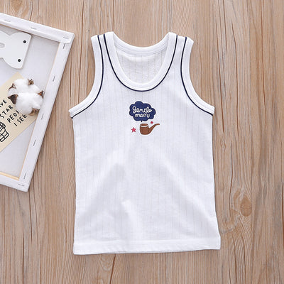 Baby Kid Boys Net Cotton Vest Bears 3 Pack - Little Kooma