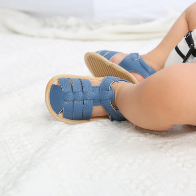 Baby Boy Girl Anti-slip PU Leather Sandals Magic Tape - Little Kooma