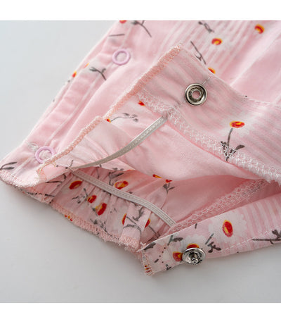 Baby Girl Little Flowers Cheongsam Romper n Headwrap 2pc Set - Little Kooma