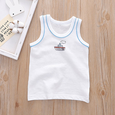 Baby Kid Boys Vest Ocean World 3 Pack - Little Kooma
