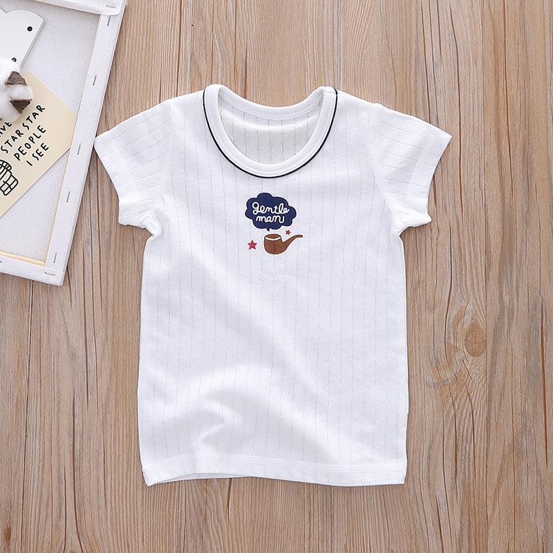 Baby Kid Boys Net Cotton Short Sleeve T-shirt Bears 3 Pack - Little Kooma