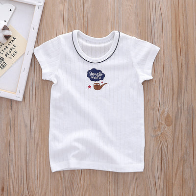 Baby Kid Boys Net Cotton Short Sleeve T-shirt Bears 3 Pack - Little Kooma