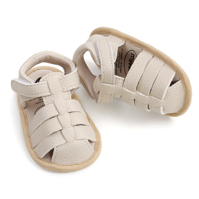 Baby Boy Girl Anti-slip PU Leather Sandals Magic Tape - Little Kooma