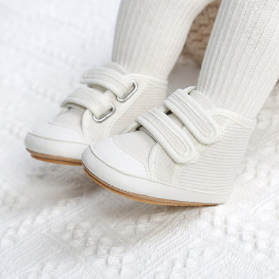 Baby Boy Girl Corduroy Shoes Magic Tape Anti-slip High Sneakers - Little Kooma