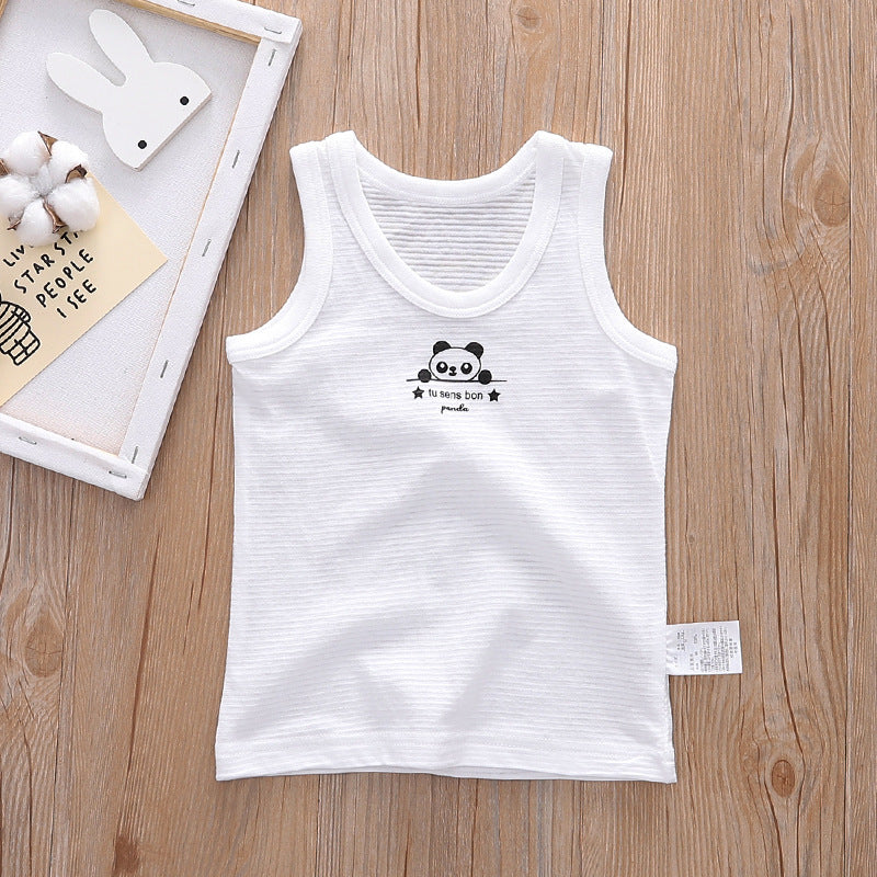 Baby Kid Boys Cotton Vest Panda 3 Pack - Little Kooma
