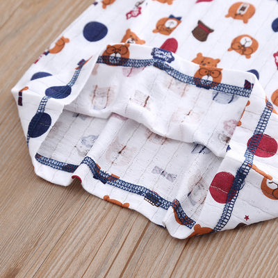 Baby Kid Boys Net Cotton Short Sleeve T-shirt Bears 3 Pack - Little Kooma