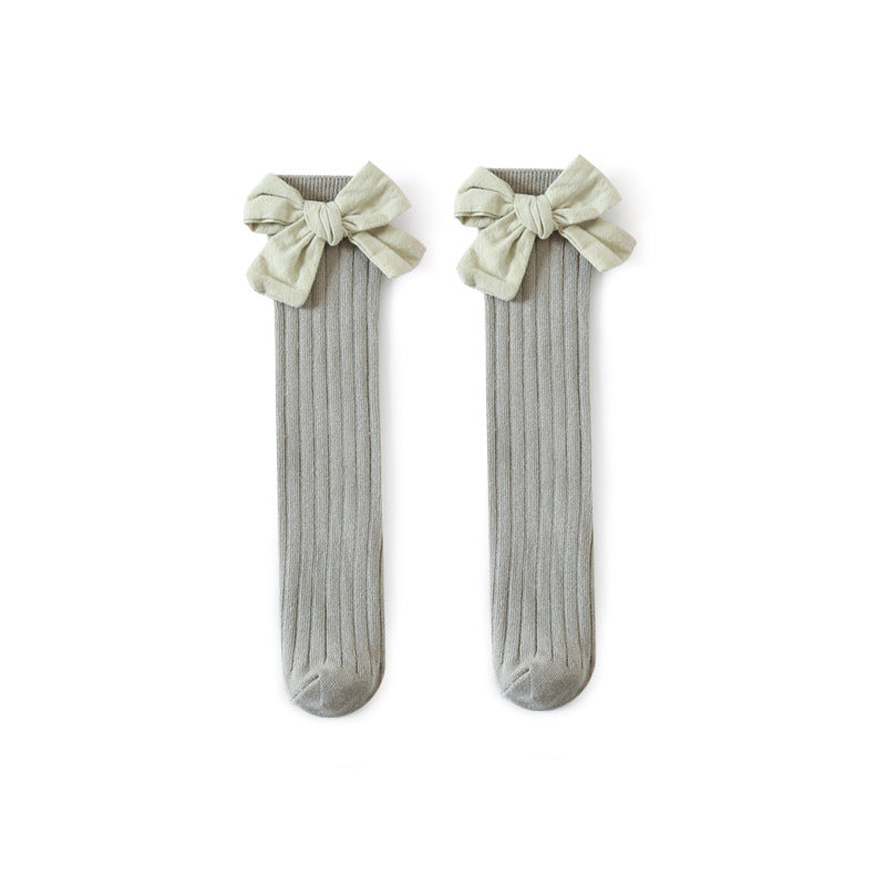 Baby Kid Girls Knee Bowtie Socks - Little Kooma