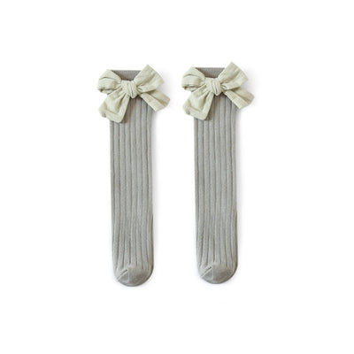 Baby Kid Girls Knee Bowtie Socks - Little Kooma
