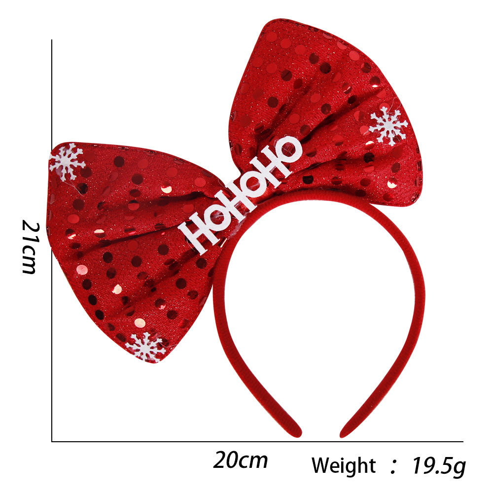 Christmas Holiday Headband Glitter Accessories Christmas Parties Photo Booth (One Size Fits All) - Little Kooma