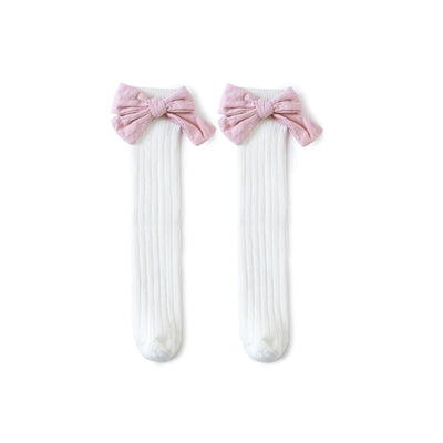 Baby Kid Girls Knee Bowtie Socks - Little Kooma