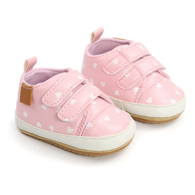 Baby Boy Girl PU Leather Shoes Magic Tape Anti-slip Sneakers - Little Kooma