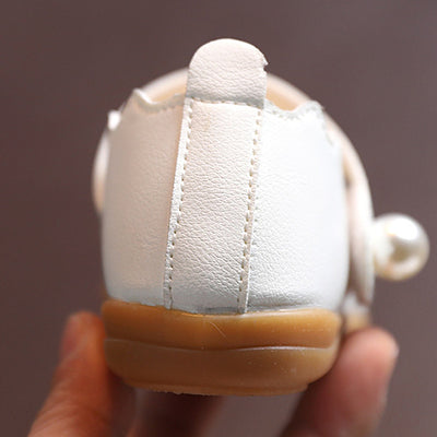Baby Kids Girl PU Leather Anti-slip Embroidered Bunnies Shoes Magic Tape 662 - Little Kooma