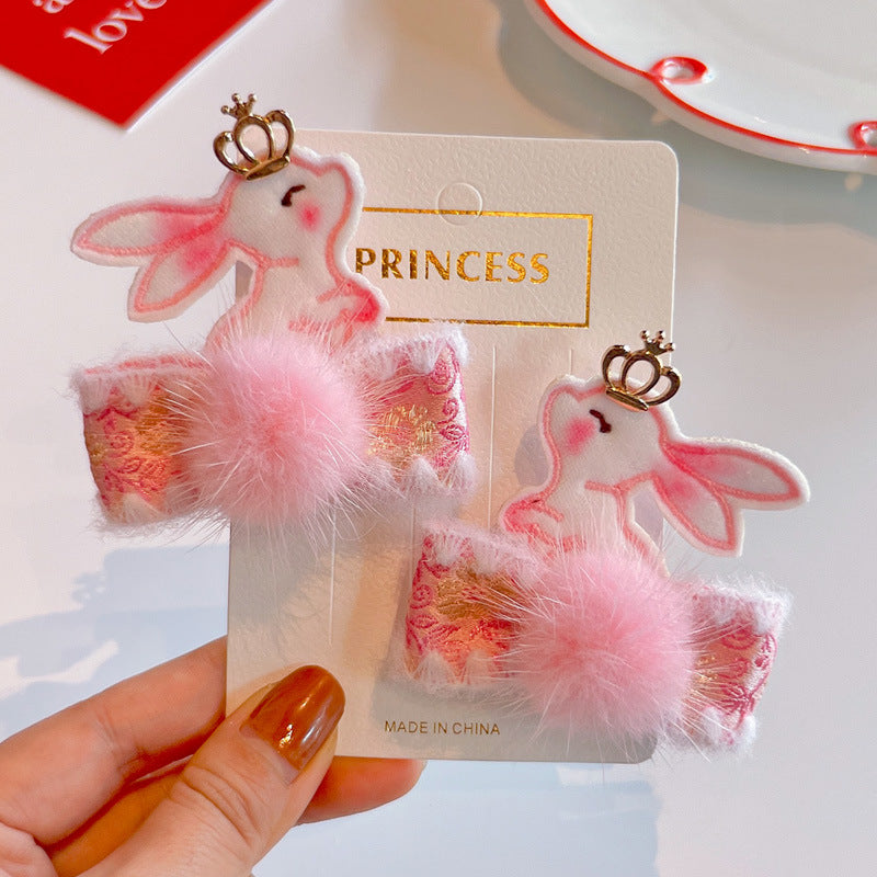 Chinese New Year CNY Baby kids Girl's Head Clips Hair Ties Hair Accessories - Little Kooma