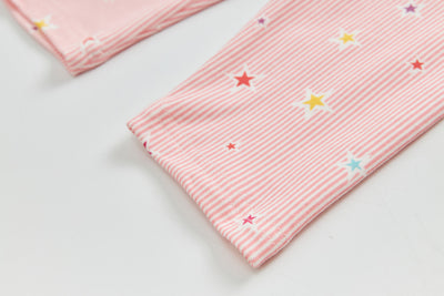 Baby Kids Pajamas Unicorn Pink w Stars Top w Pants Set - Little Kooma