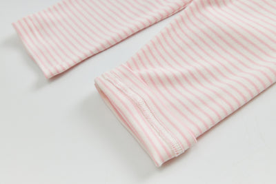Baby Kids Pajamas Rainbow Unicorn Printed Top w Pink Stripe Pants Set - Little Kooma