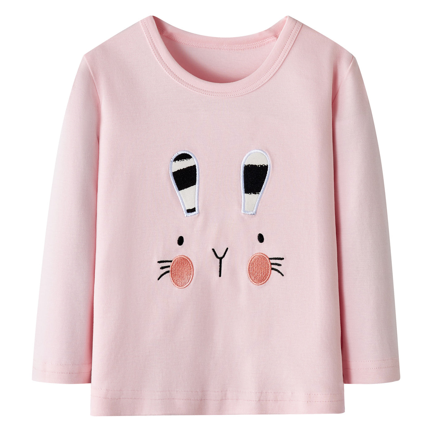 Baby Kids Pajamas Bunny Pink Top w Grey Pants Set - Little Kooma