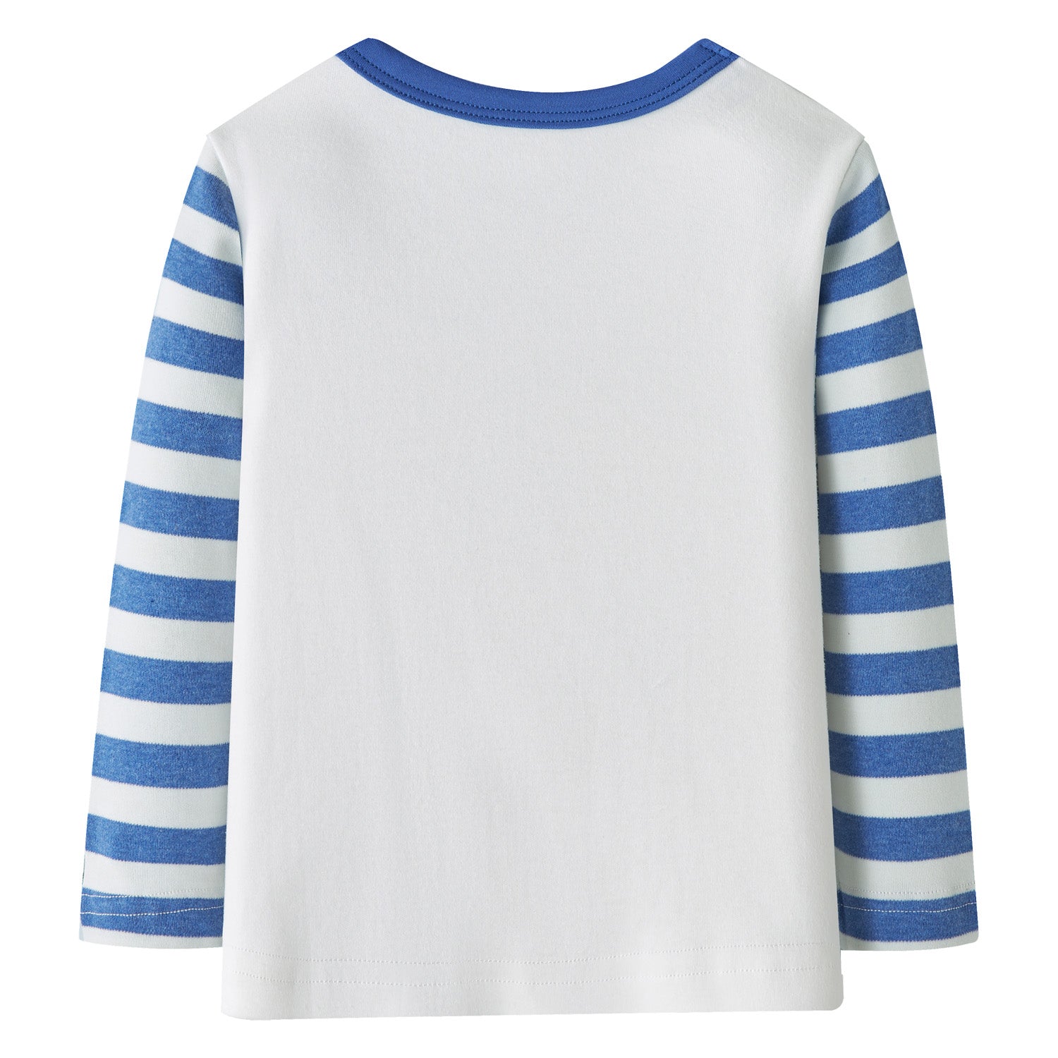 Baby Kids Pajamas Brown Bear White Top w Stripe Sleeves n Stripe Pants Set - Little Kooma