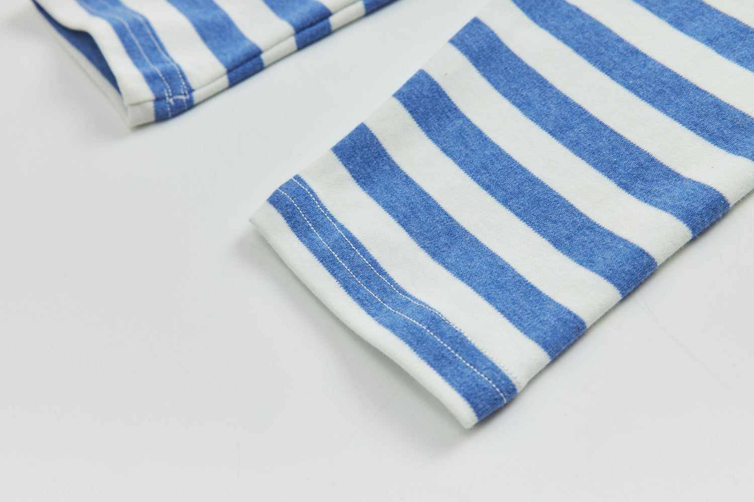 Baby Kids Pajamas Brown Bear White Top w Stripe Sleeves n Stripe Pants Set - Little Kooma