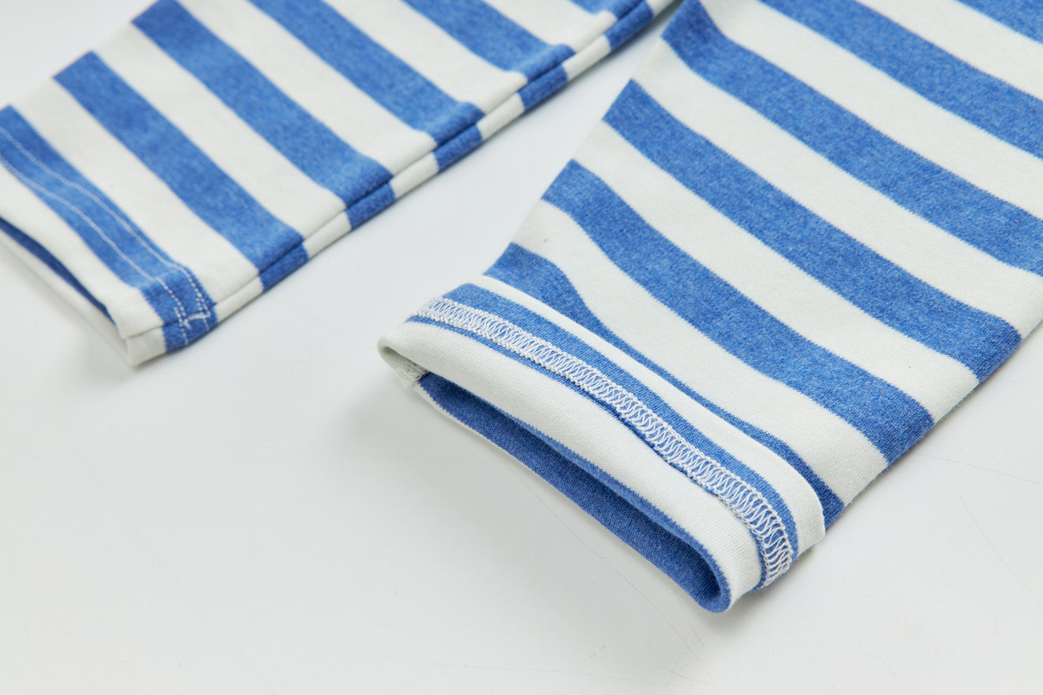 Baby Kids Pajamas Brown Bear White Top w Stripe Sleeves n Stripe Pants Set - Little Kooma